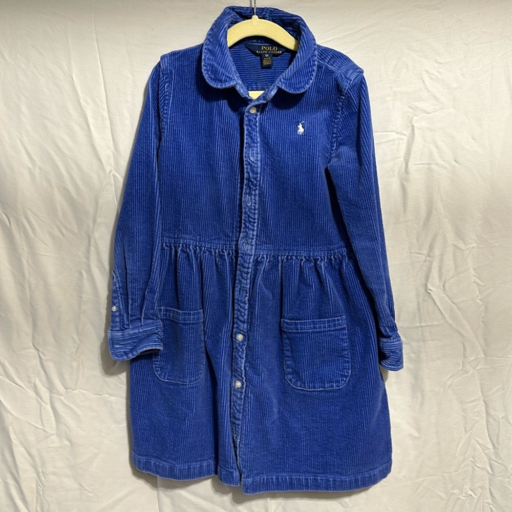 Polo Ralph Lauren Blue Corduroy Shirt dress